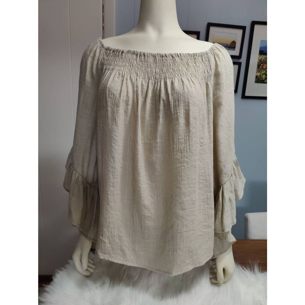 Unique Spectrum Bell Sleeve Blouse